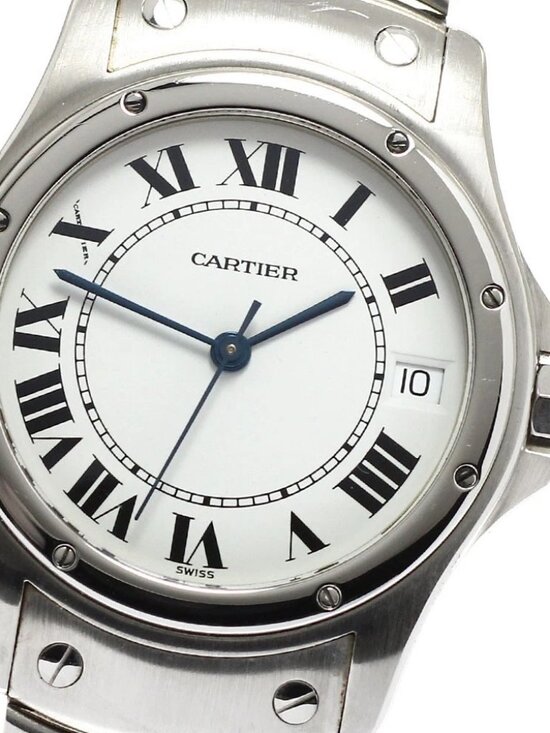 CARTIER Santo Cougar LM W20026K1 Date White Dial Automatic Men\'s Watch_ main image 6